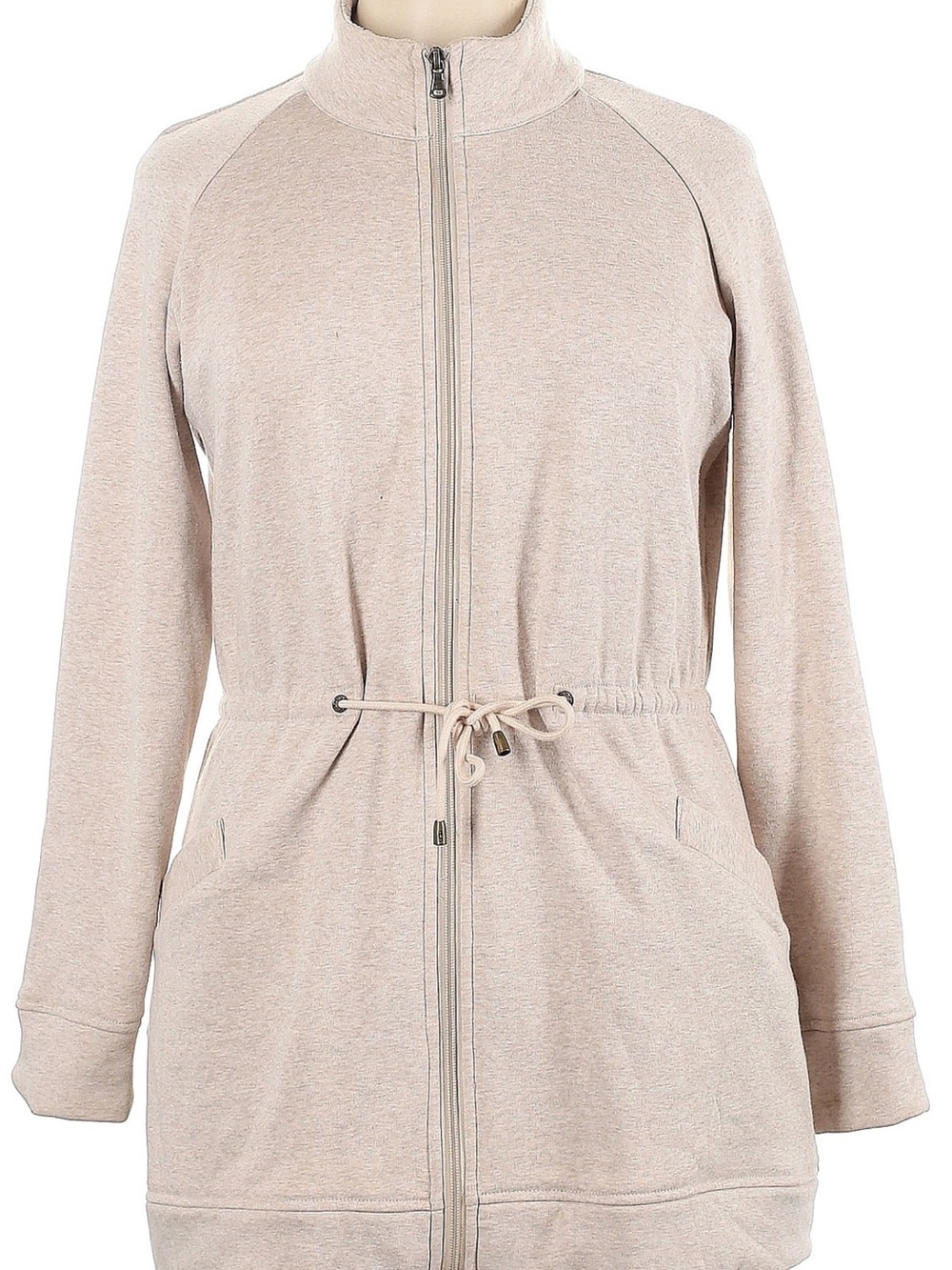 UGG Women's Light Beige Drawstring Zip Jacket